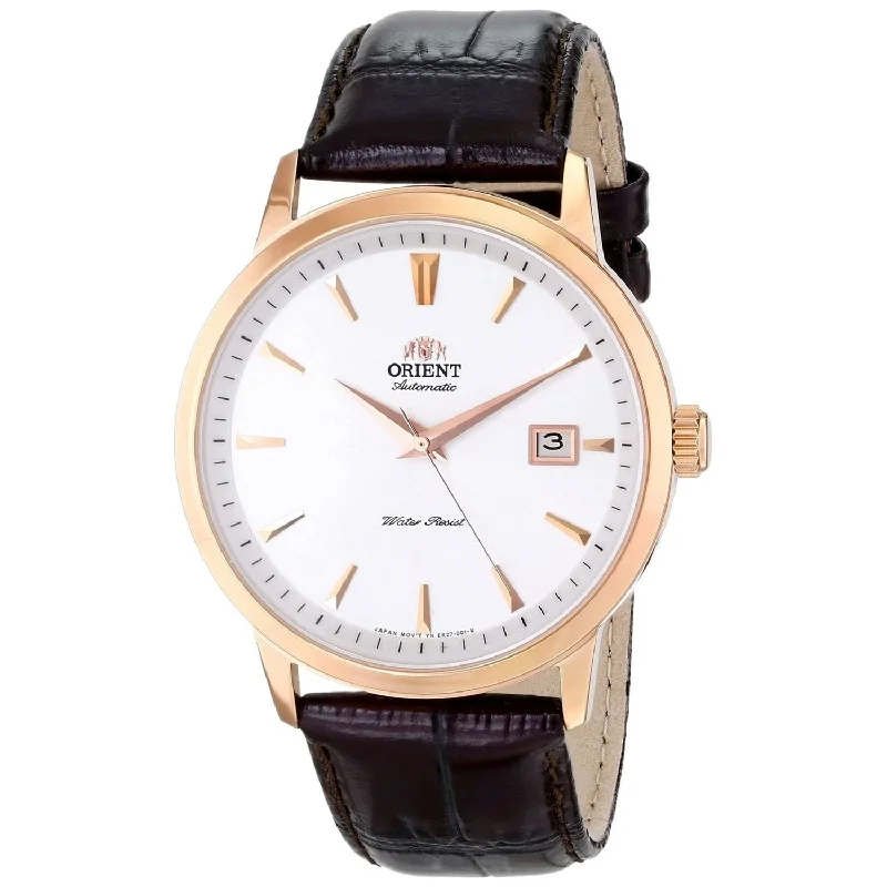 Orient Men's FER27003W0 Symphony Automatic Brown Leather Watch