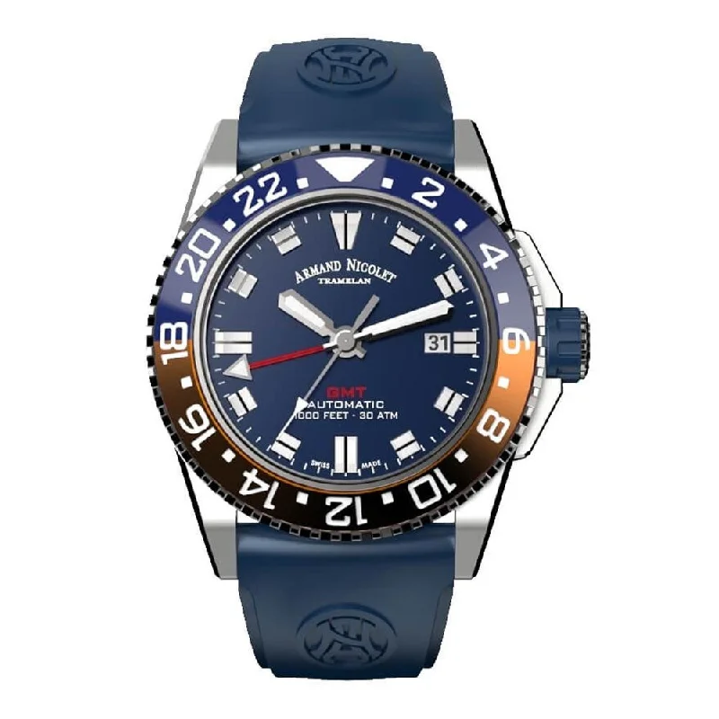 Armand Nicolet JS9-44 GMT Blue