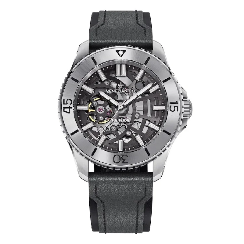 Venezianico Automatic Watch Nereide UltraLeggero Skeleton Black 3921503