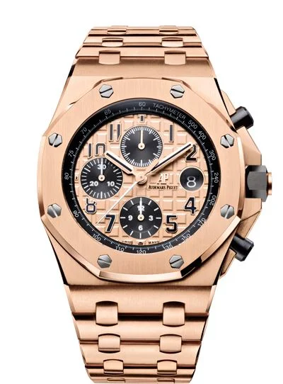 Audemars Piguet Royal Oak Offshore 26470OR.OO.1000OR.01 18k Pink Gold Mens Watch Box & Papers