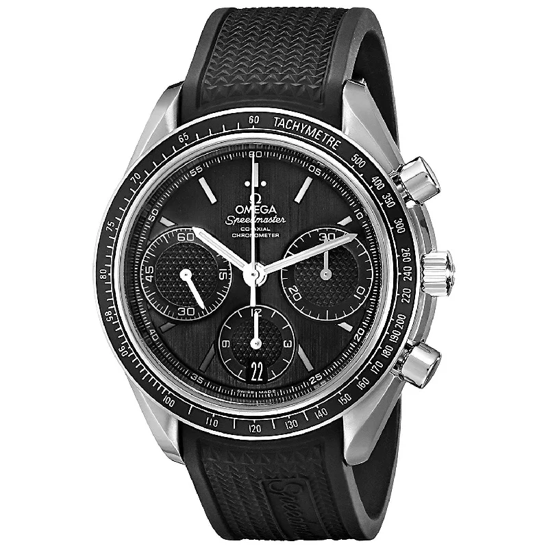 Omega Men's O32632405001001 Speedmaster Racing Chronograph Automatic Black Rubber Watch