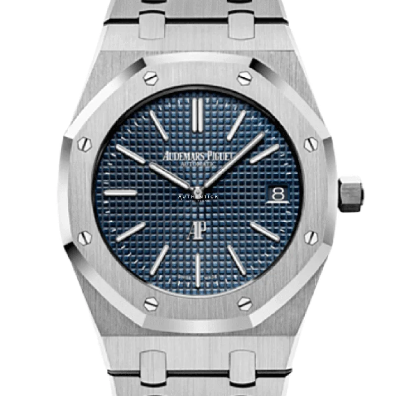 Audemars Piguet Jumbo Extra Thin Stainless Blue Dial 15202ST.OO.1240ST.01