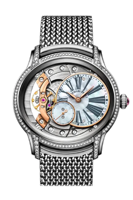 Audemars Piguet 39.5mm Millenary Hand Wound Diamond Ladies Watch 77247BC.ZZ.1272BC.01