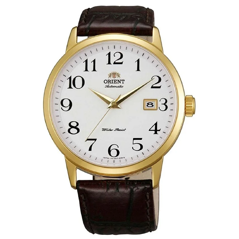 Orient Men's FER27005W0 Symphony Automatic Brown Leather Watch