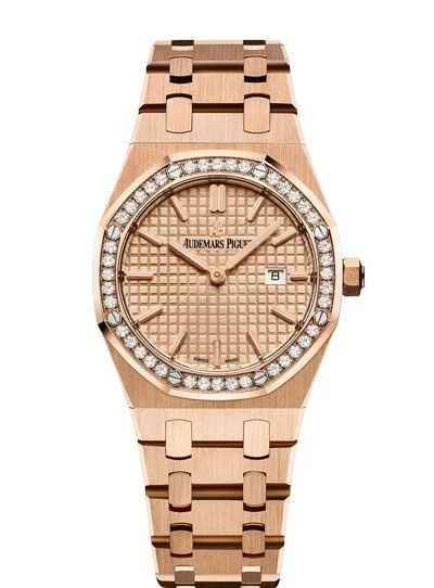 Audemars Piguet Royal Oak 67651OR.ZZ.1261OR.03 18k Pink Gold Ladies Watch Box & Papers