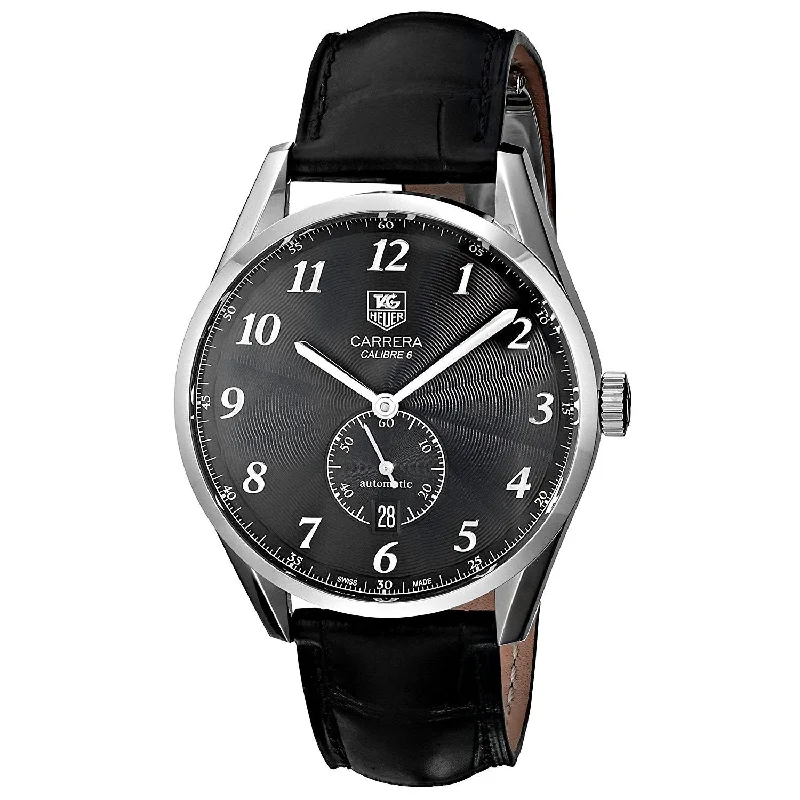 Tag Heuer Men's WAS2110.FC6180 Carrera Automatic Black Leather Watch