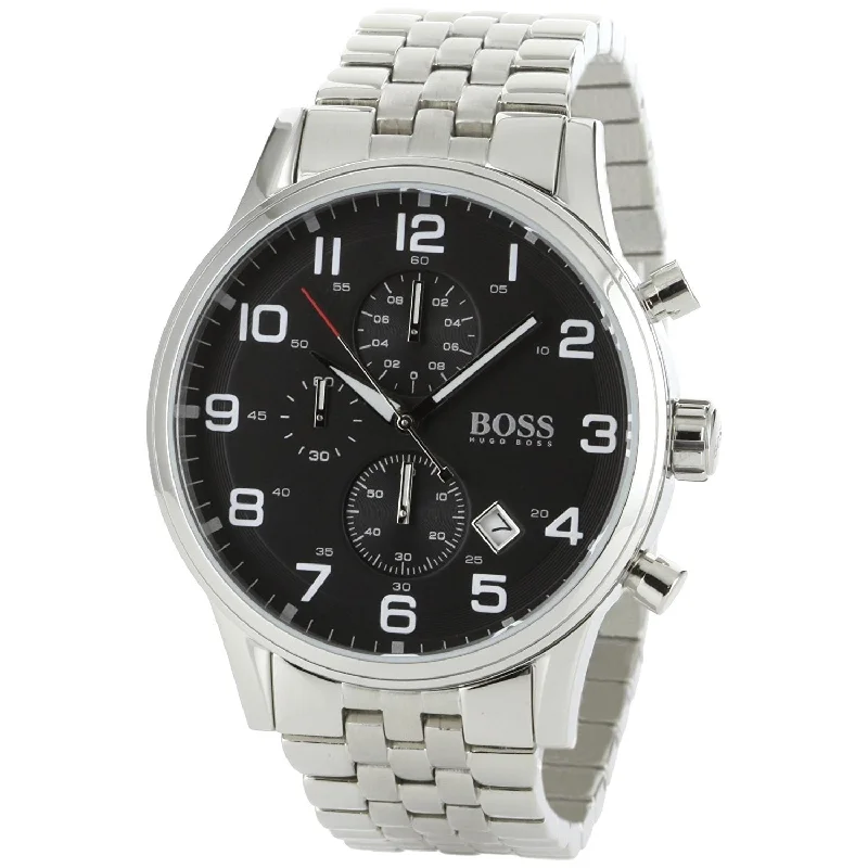 Hugo Boss Men's 1512446 Black Chronograph Stainless Steel Watch