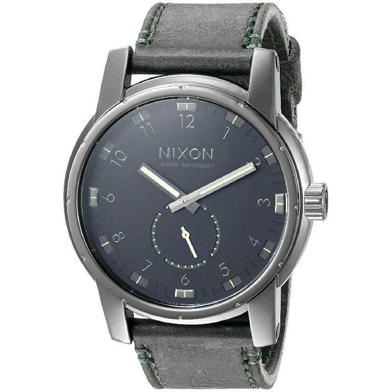 Nixon Men's A938-2072 Patriot Grey Leather Watch