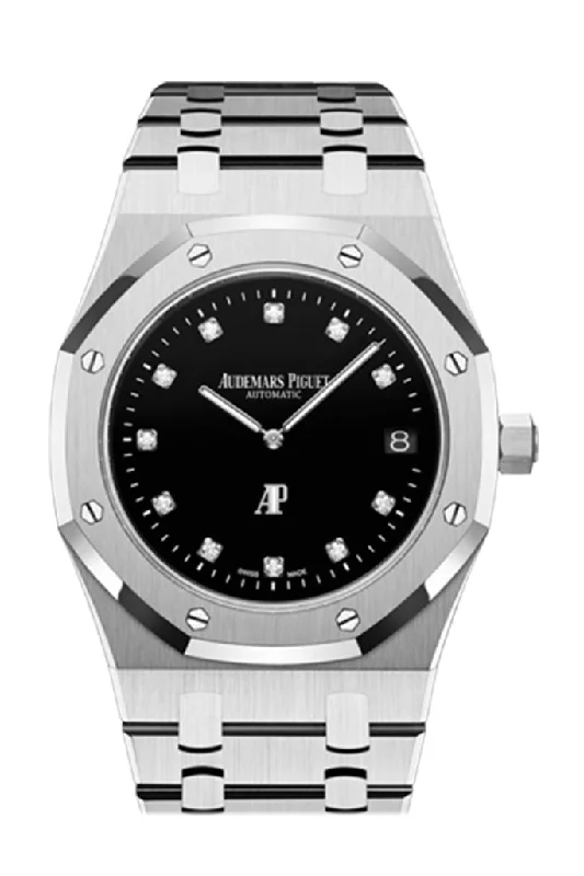 Audemars Piguet Royal Oak 39mm Jumbo Extra-Thin Platinum Black Diamond Dial Platinum 15206PT.OO.1240PT.01