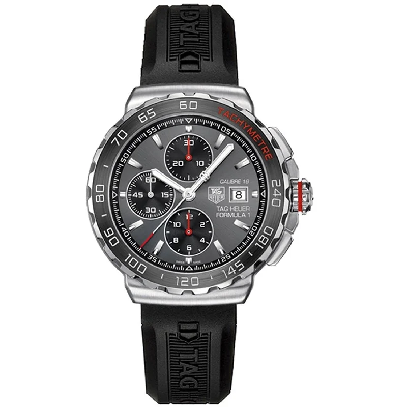 Tag Heuer Men's CAU2011.FT8012 Formula 1  Chronograph Black Rubber Watch