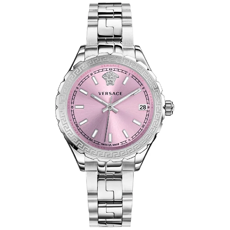 Versace Ladies Watch Hellenyium Pink Bracelet V12010015