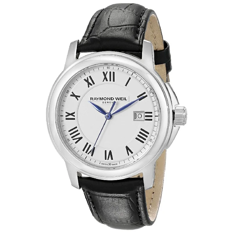 Raymond Weil Men's 5478-STC-00300 Tradition Black Leather Watch