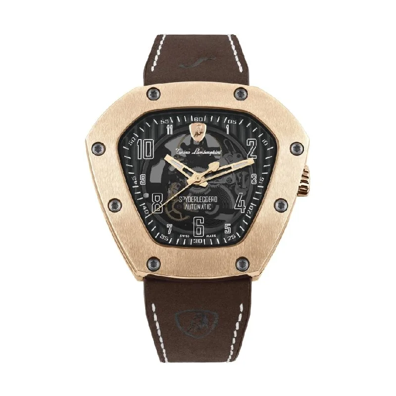 Tonino Lamborghini Spyderleggero Skeleton Watch TLF-T06-5 IP Rose Gold