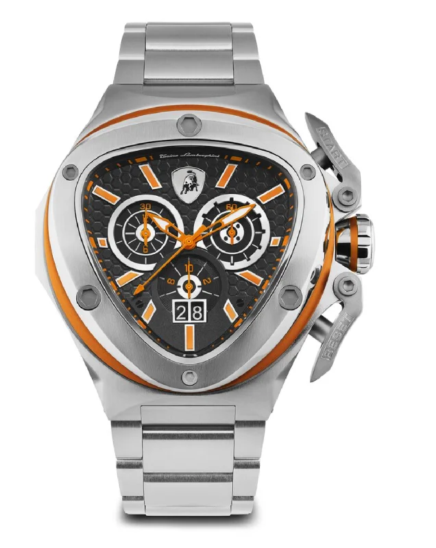 Tonino Lamborghini Spyder X SS Chronograph Date Steel Orange T9XB-SS-B