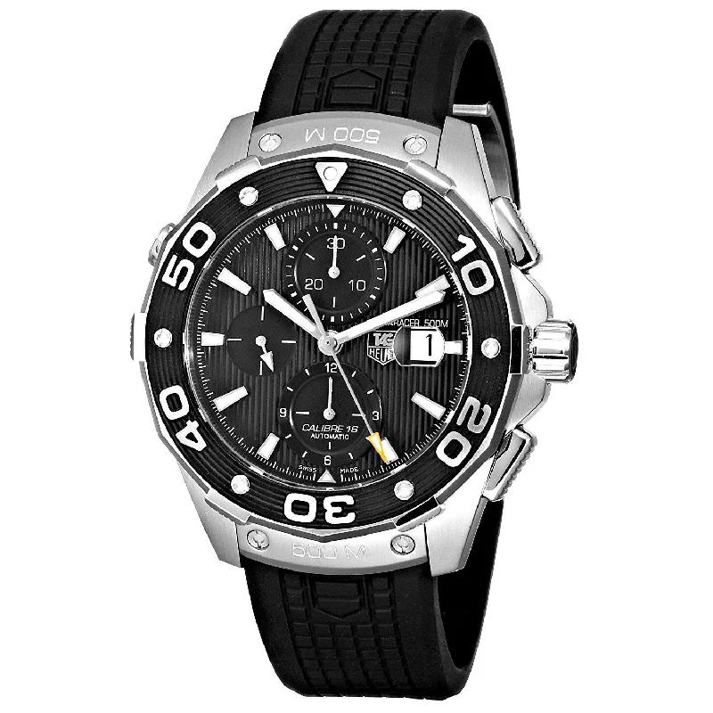 Tag Heuer Men's CAJ2110.FT6023 Aquaracer Chronograph Automatic Black Rubber Watch