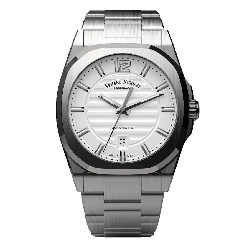 Armand Nicolet Men's Watch J09-3 Silver Stainless Steel A660AAA-AG-MA4660AA