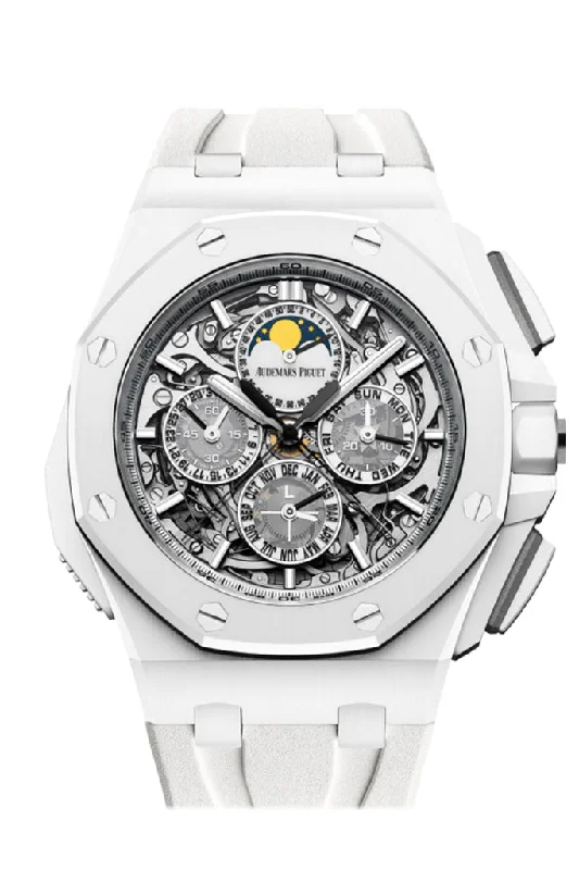 Audemars Piguet Royal Oak Offshore 44 Sapphire Dial White Rubber Strap Watch 26582CB.OO.A010CA.01