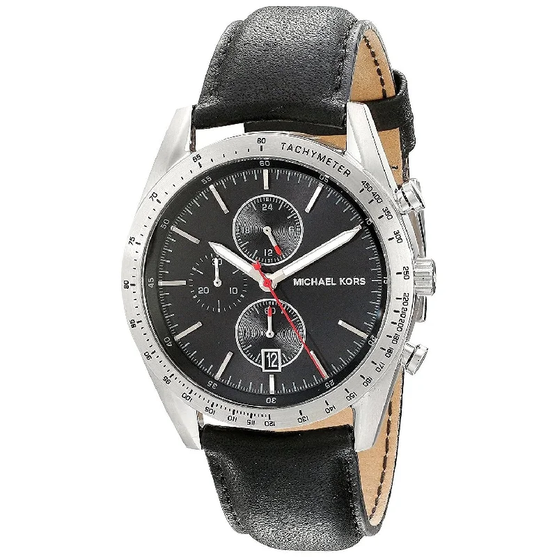 Michael Kors Men's MK8384 Accelerator Chronograph Black Leather Watch