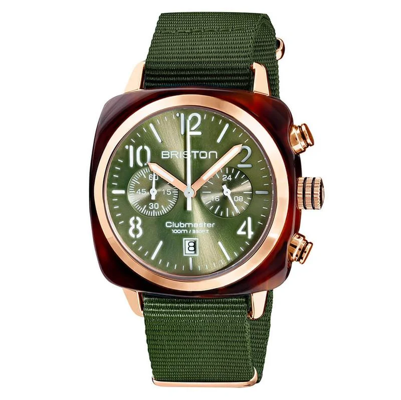 Briston Green Clubmaster Classic Chronograph Watch 19140.PRA.T.26.NOL