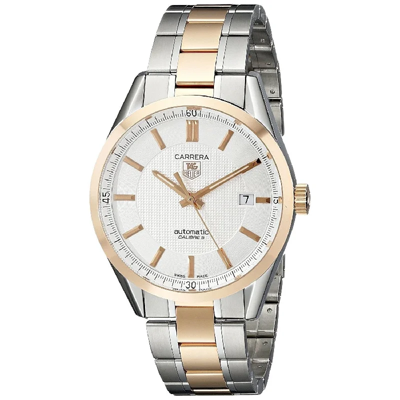 Tag Heuer Men's WV215E.BD0735 Carrera Automatic 18kt Rose Gold Two-Tone Stainless Steel Watch