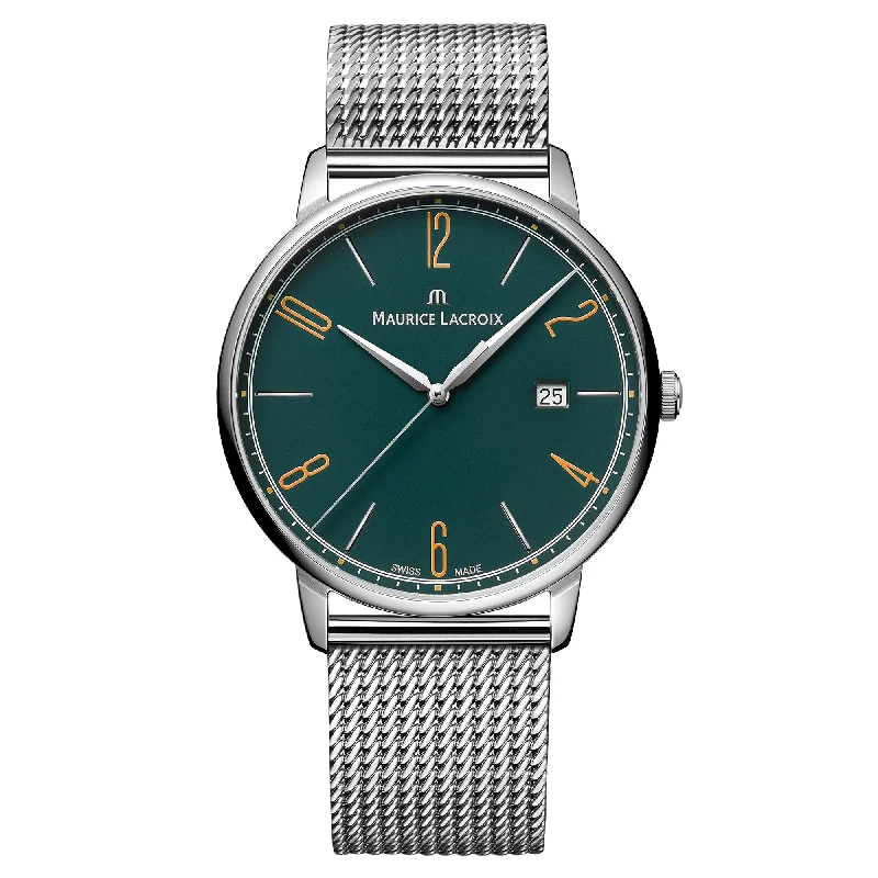 Maurice Lacroix Men's Green Eliros Date Quartz Watch EL1118-SS006-620-1