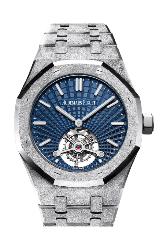 Audemars Piguet Royal Oak 41 Tourbillon Extra-Thin White Gold Blue Dial White Gold Mens Watch 26520BC.GG.1224BC.01 DCM