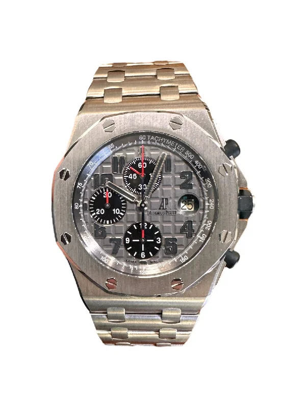 Audemars Piguet Royal Oak Offshore Chronograph 26170TI Chronograph Titanium Grey Arabic Dial Box and Papers PreOwned