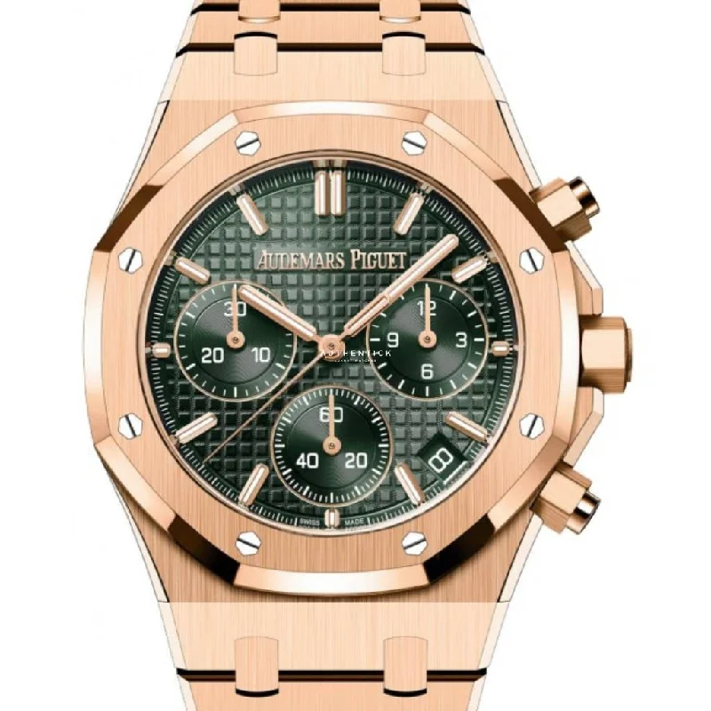 Audemars Piguet Royal Oak Chronograph Rose Gold Green Dial 50th Anniversary 26240OR.OO.1320OR.04