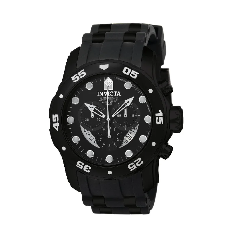 Invicta Men's 6986 Pro Diver Scuba Chronograph Black Polyurethane Watch