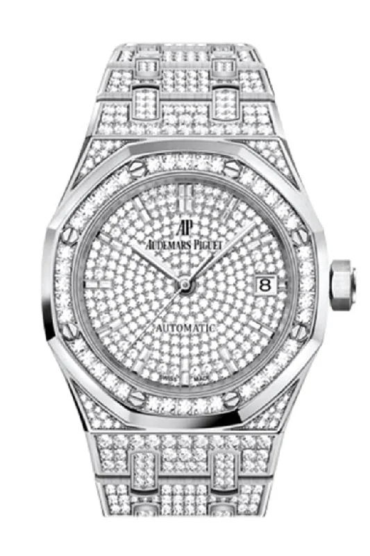 Audermars Piguet Royal Oak Pave dial Jumbo Extra Thin White Gold 15202BC.ZZ.1241BC.01 DCM