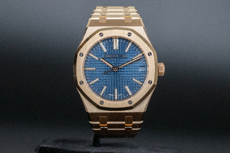 Audemars Piguet<br>15510OR Royal Oak Blue Dial