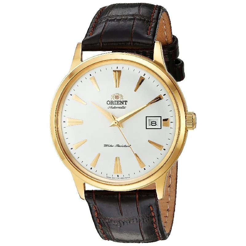 Orient Men's FAC00003W0 Bambino 2nd Generation Automatic Brown Leather Watch