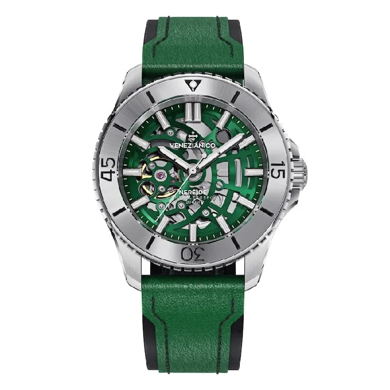 Venezianico Automatic Watch Nereide UltraLeggero Skeleton Green 3921501