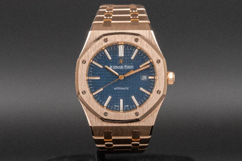 Audemars Piguet<br>15400OR Royal Oak Blue Dial