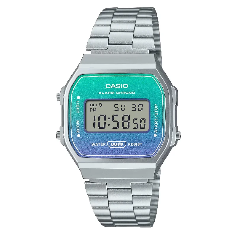 Casio Watch Digital Vintage Blue/Green A168WER-2ADF