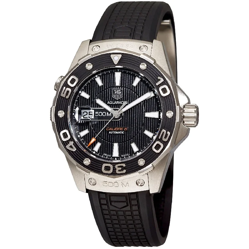 Tag Heuer Men's WAJ2110.FT6015 Aquaracer Automatic Black Rubber Watch