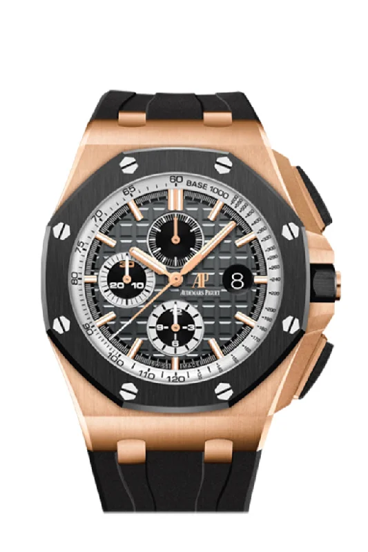 Audemars Piguet Royal Oak Offshore 44 Chronograph Rose Gold Gray Dial Ceramic Bezel 26416RO.OO.A002CA.01