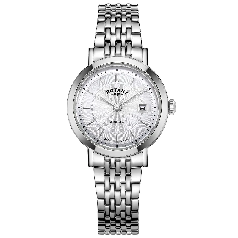 Rotary Windsor Ladies Silver Watch LB05420/02