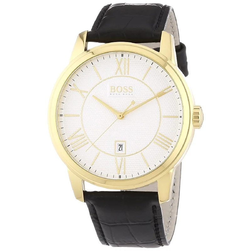 Hugo Boss Men's 1512972 Black Leather Watch