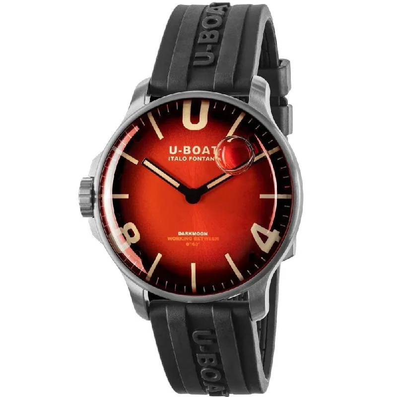 U-Boat Watch Darkmoon 44 Cardinal Red Steel 8701/B