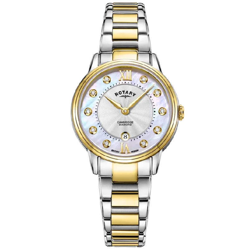 Rotary Cambridge Diamond Set Ladies Tow-Tone Watch LB05426/07/D