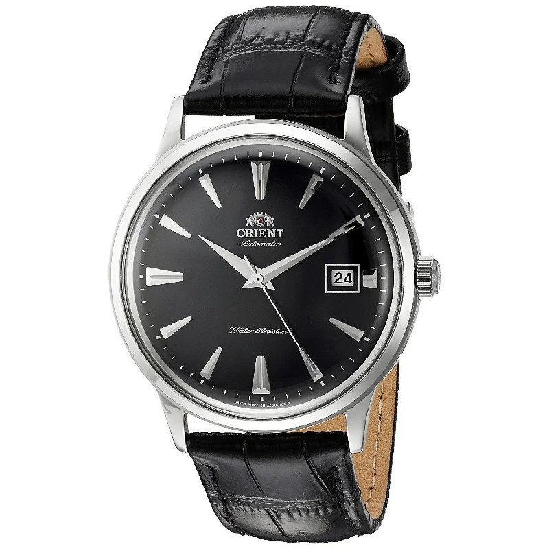 Orient Men's FAC00004B0 Bambino 2nd Generation Automatic Black Leather Watch