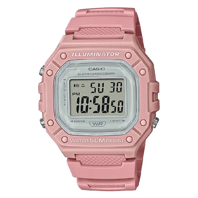 Casio Watch Chronograph Digital Pink W-218HC-4AVDF