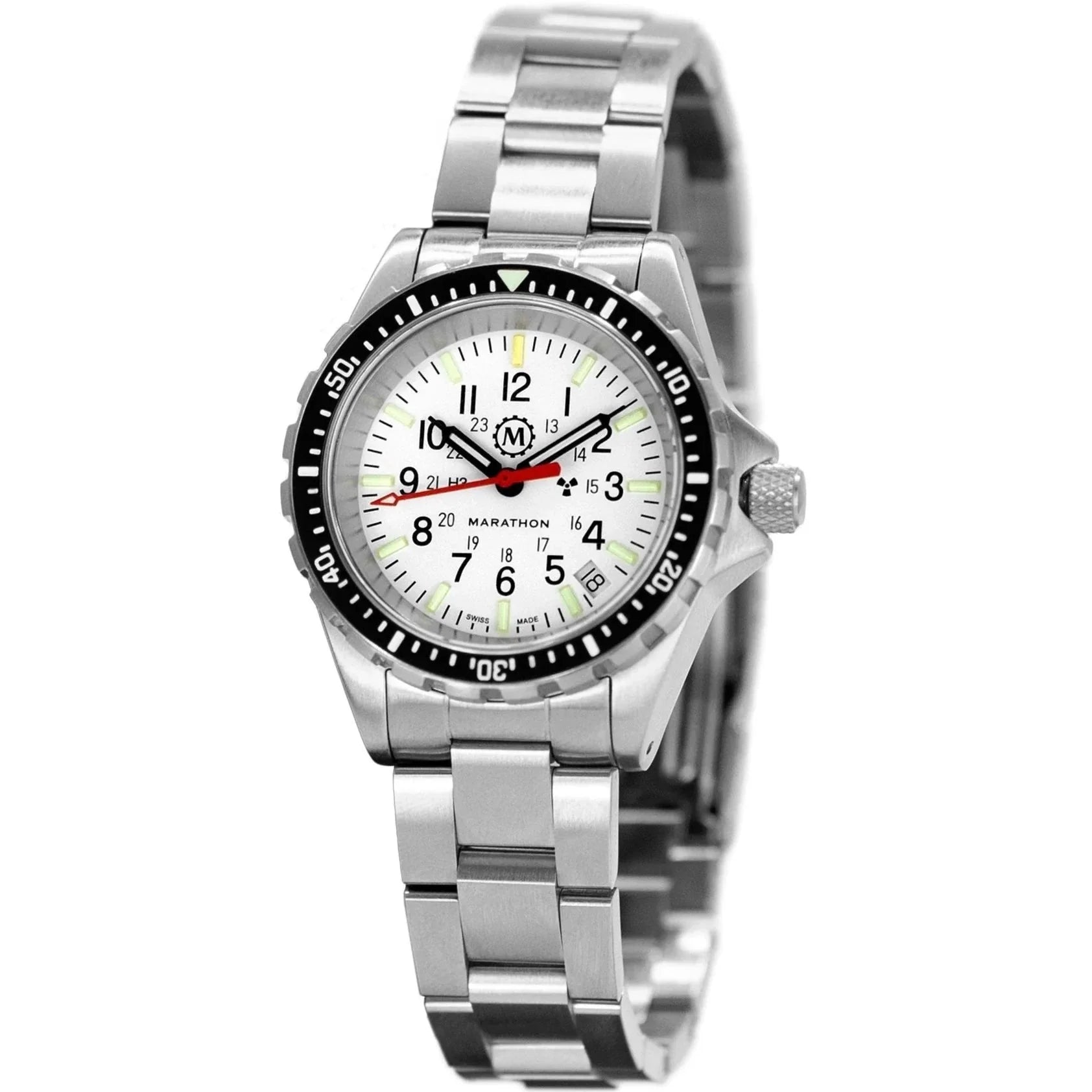 Marathon Arctic Edition Medium Diver's Quartz (MSAR Quartz) - 36mm White Dial No Government Markings Stainless Steel WW194027BRACE-MA-WD