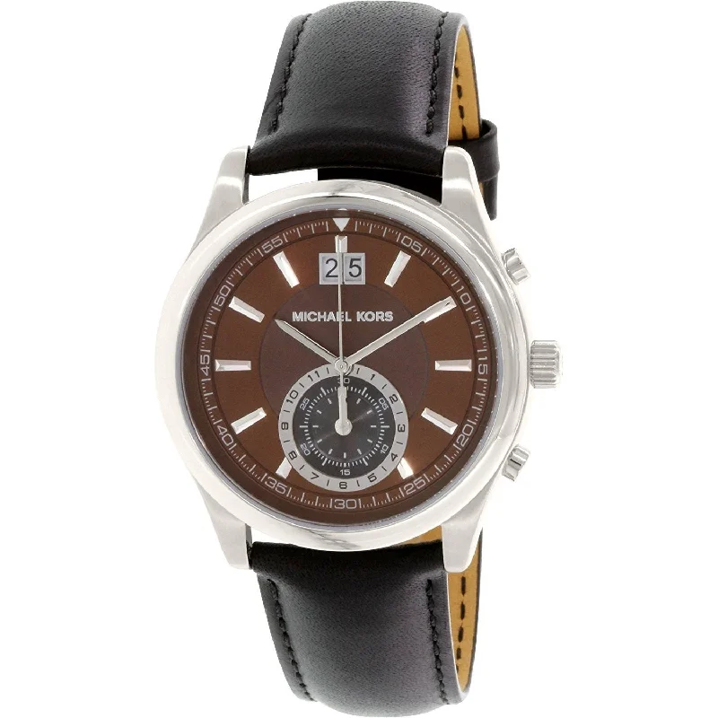 Michael Kors Men's MK8415 Aiden Chronograph Black Leather Watch