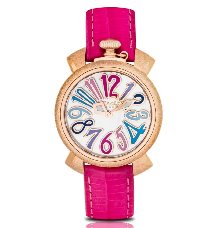 GaGà Milano Ladies Watch Manuale 35mm Fuchsia Frozen IP Rose Gold