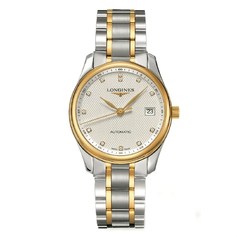 Longines Men's L25185777 Master 18kt Yellow Gold Diamond Automatic Two-Tone Stainless Steel Watch