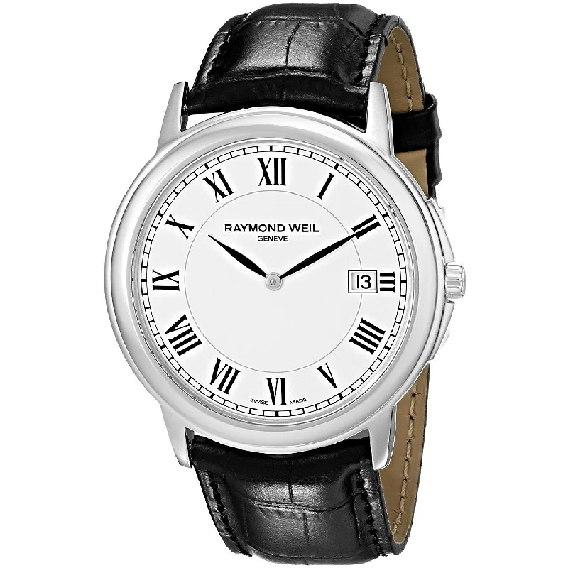 Raymond Weil Men's 54661-STC-00300 Tradition Black Leather Watch