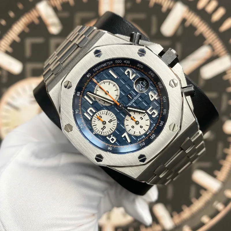 Audemars Piguet Royal Oak Offshore Chronograph 42mm 26470ST Steel Bracelet Blue Dial Pre-Owned