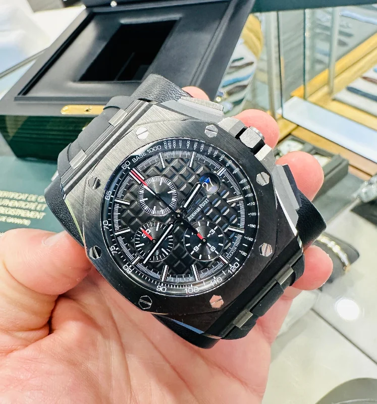 Audemars Piguet Royal Oak Offshore Chronograph Black Ceramic 26402CE.OO.A002CA.01 Box And Papers